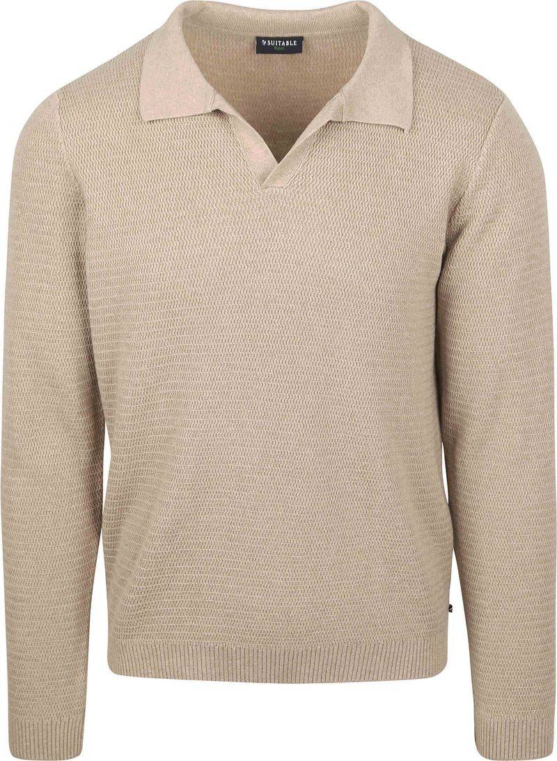 Suitable Pullover Riva Structure Melange Sand - Größe XL von Suitable