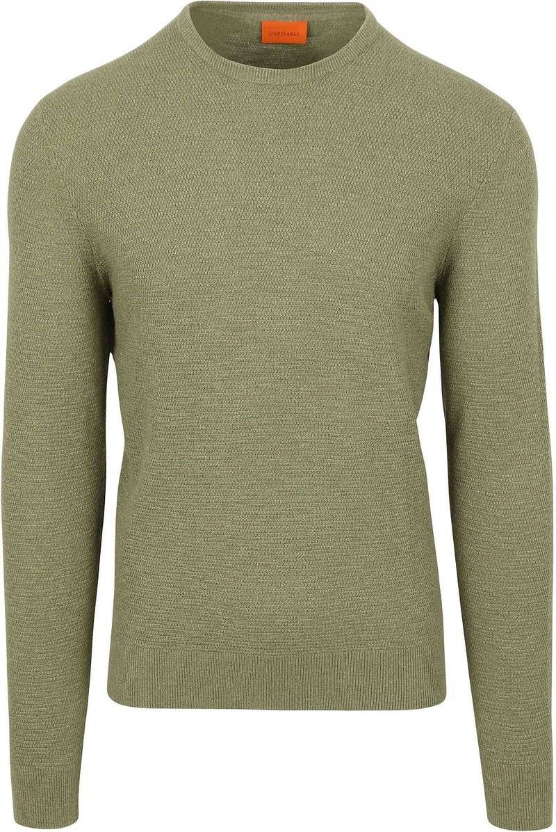 Suitable Pullover Structure Slub Olivgrün - Größe XXL von Suitable
