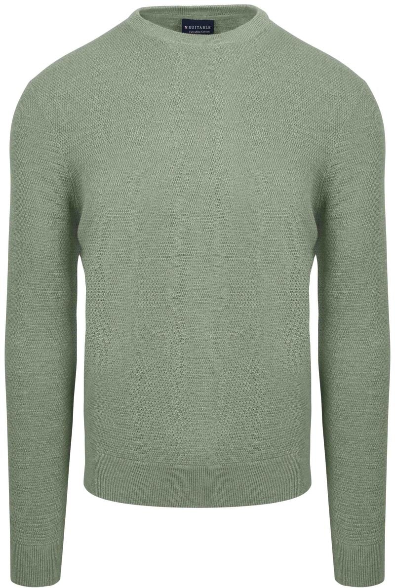 Suitable Pullover Struktur Grün - Größe L von Suitable