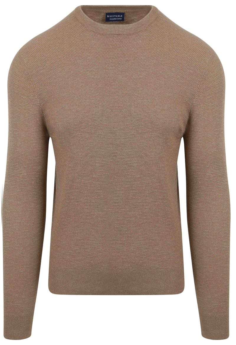 Suitable Pullover Struktur Taupe - Größe L von Suitable