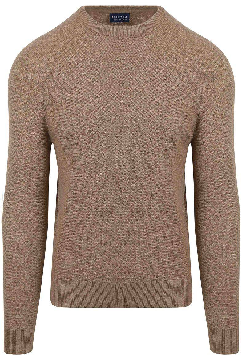 Suitable Pullover Struktur Taupe - Größe XXL von Suitable