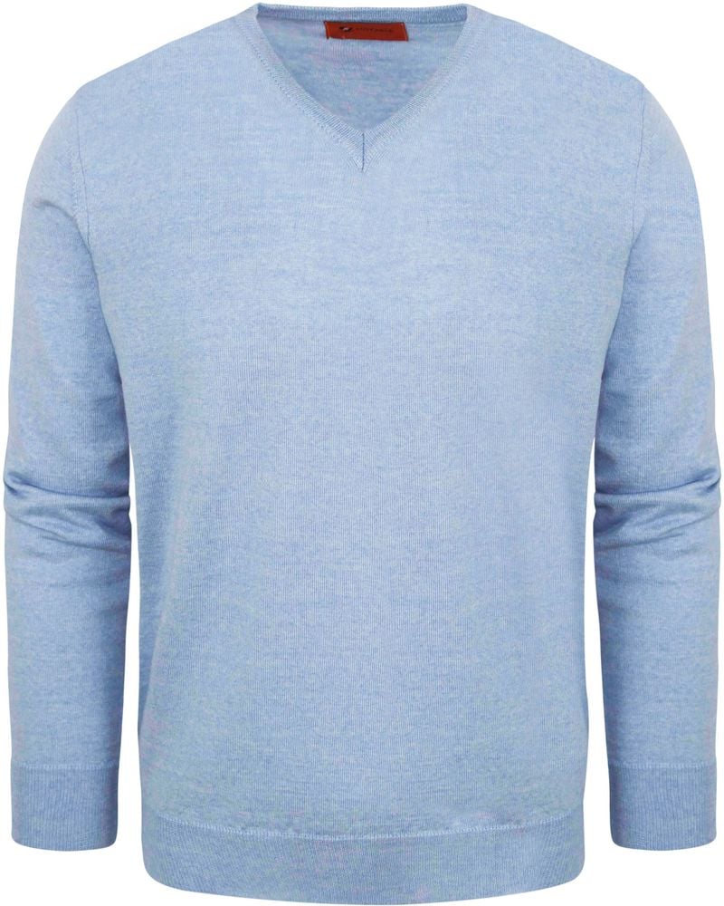 Suitable Pullover V-Ausschnitt Wolle Hellblau - Größe M von Suitable