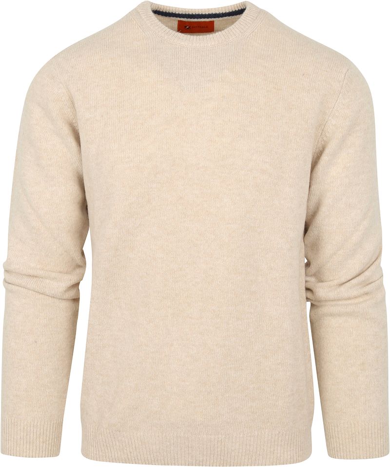 Suitable Pullover Wolle O-Neck Beige - Größe XXL von Suitable