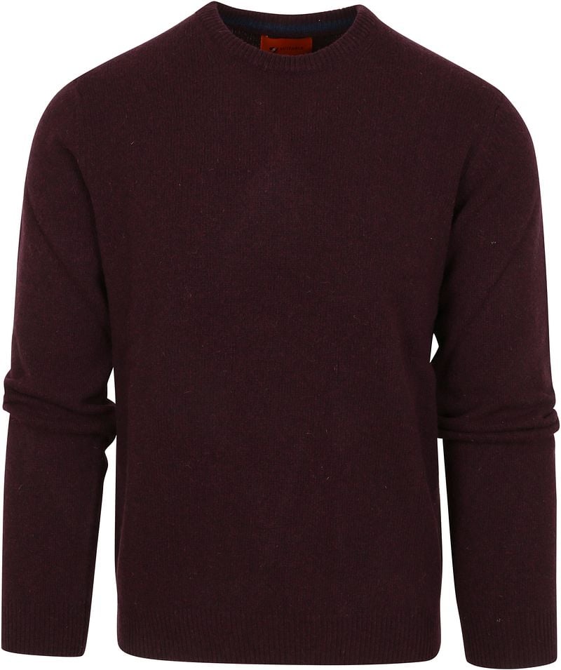 Suitable Pullover Wolle O-Neck Bordeaux - Größe M von Suitable