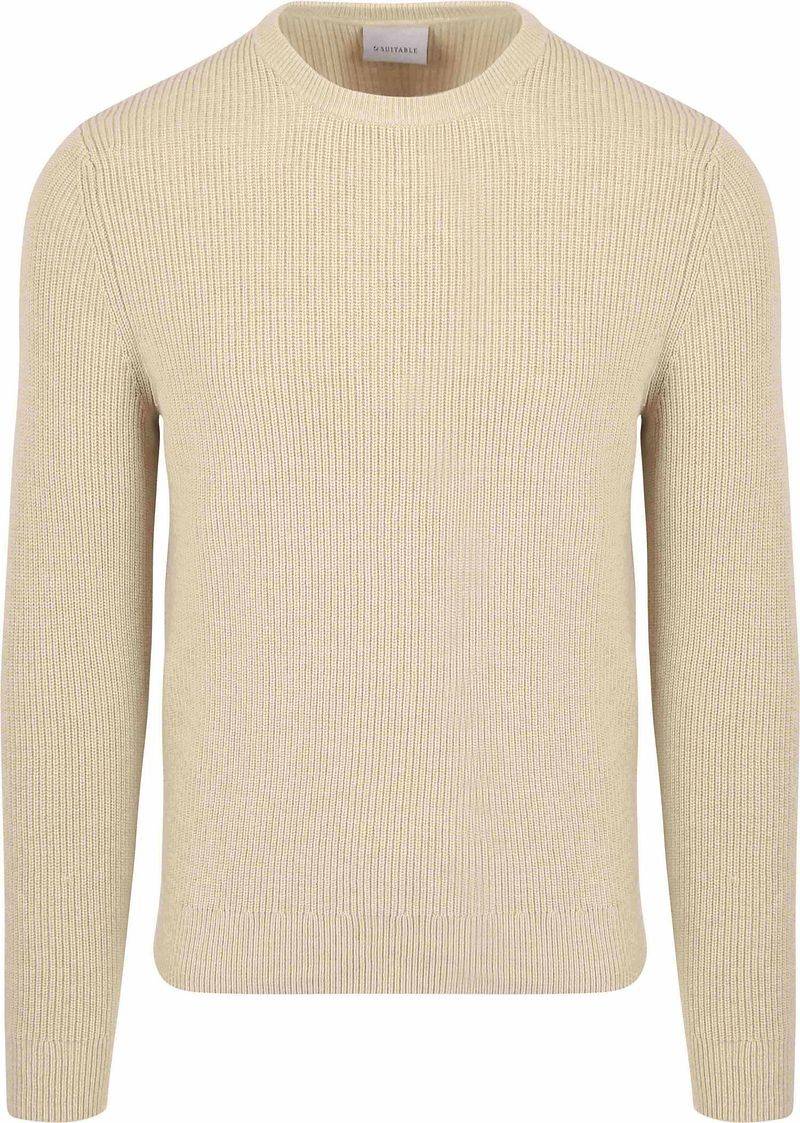 Suitable Pullover Wool Blend Ecru - Größe L von Suitable
