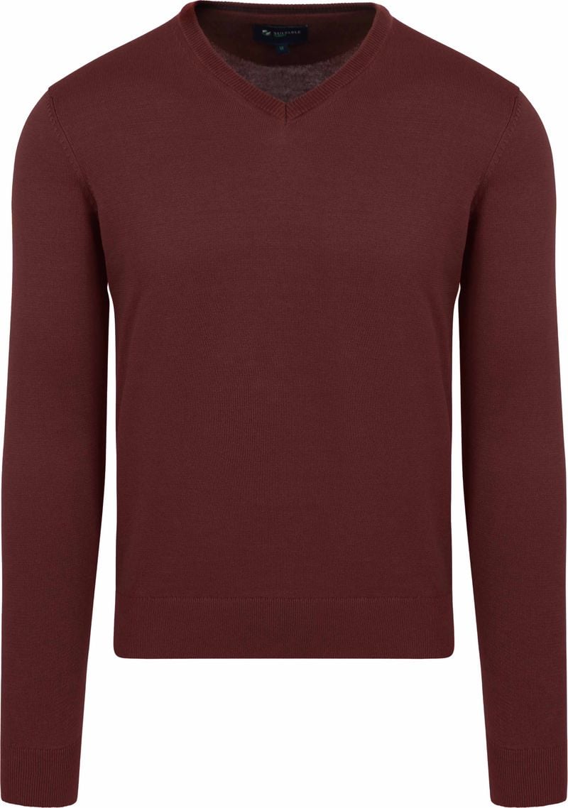 Suitable Respect Baumwolle Vinir Pullover Bordeaux - Größe L von Suitable