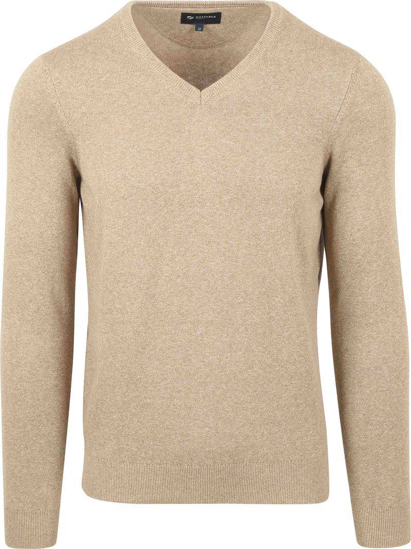 Suitable Respect Bio-Baumwolle Pullover Vinir Melange Sand - Größe L von Suitable