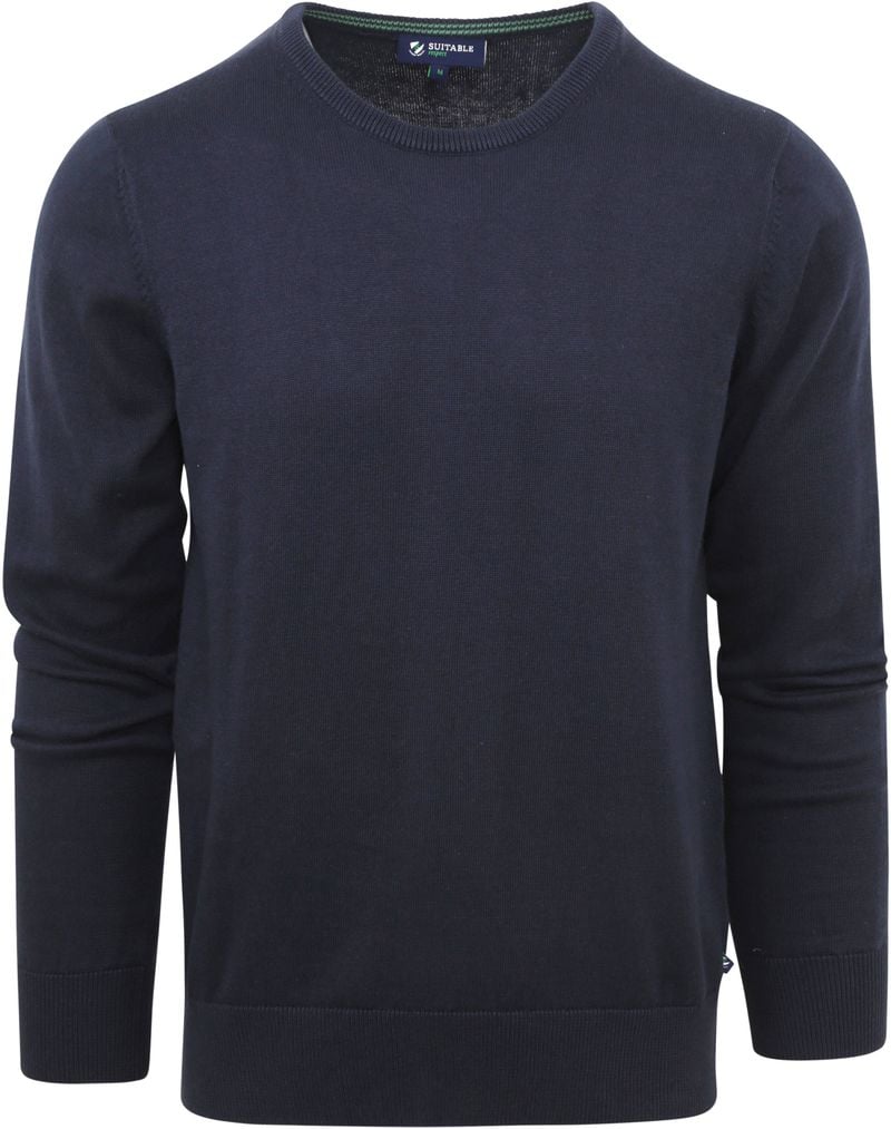 Suitable Respect Oinix Pullover O-Ausschnitt Navy - Größe S von Suitable