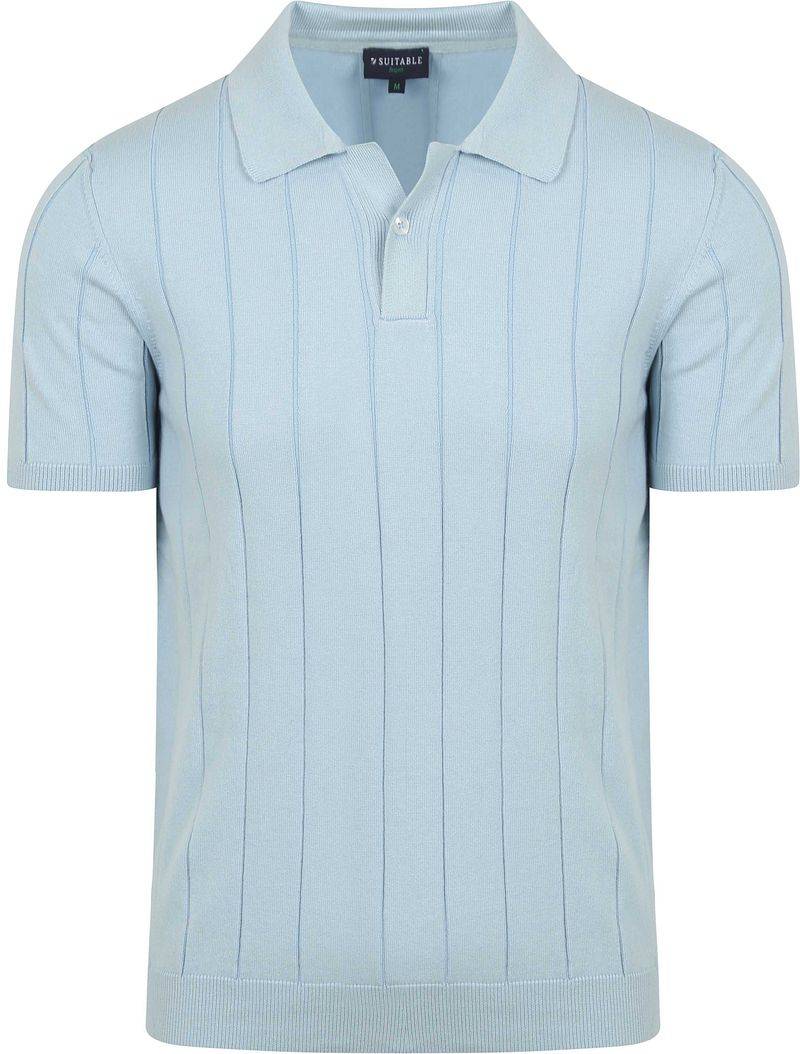 Suitable Respect Poloshirt Drop Needle Hellblau - Größe XXL von Suitable