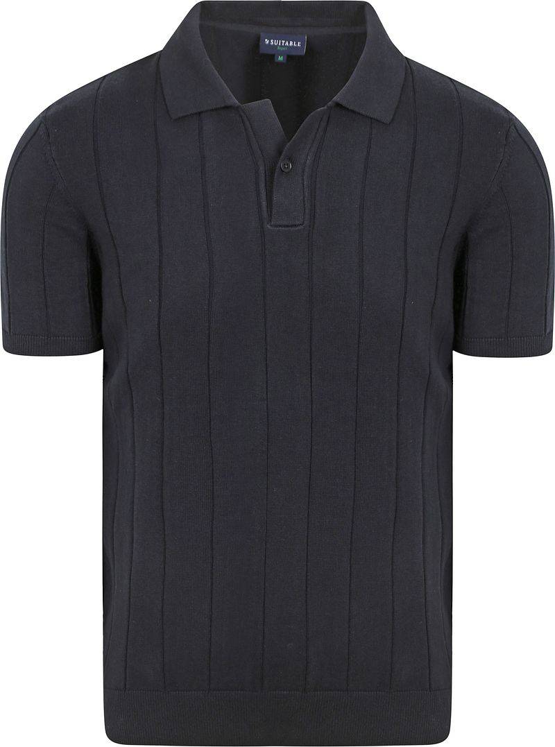 Suitable Respect Poloshirt Drop Needle Navy - Größe L von Suitable