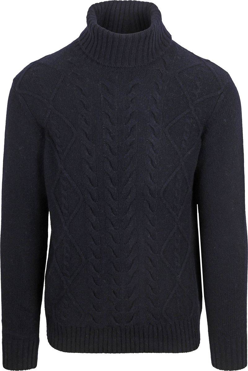 Suitable Rollkragen Cable Wolle Navy - Größe XXL von Suitable