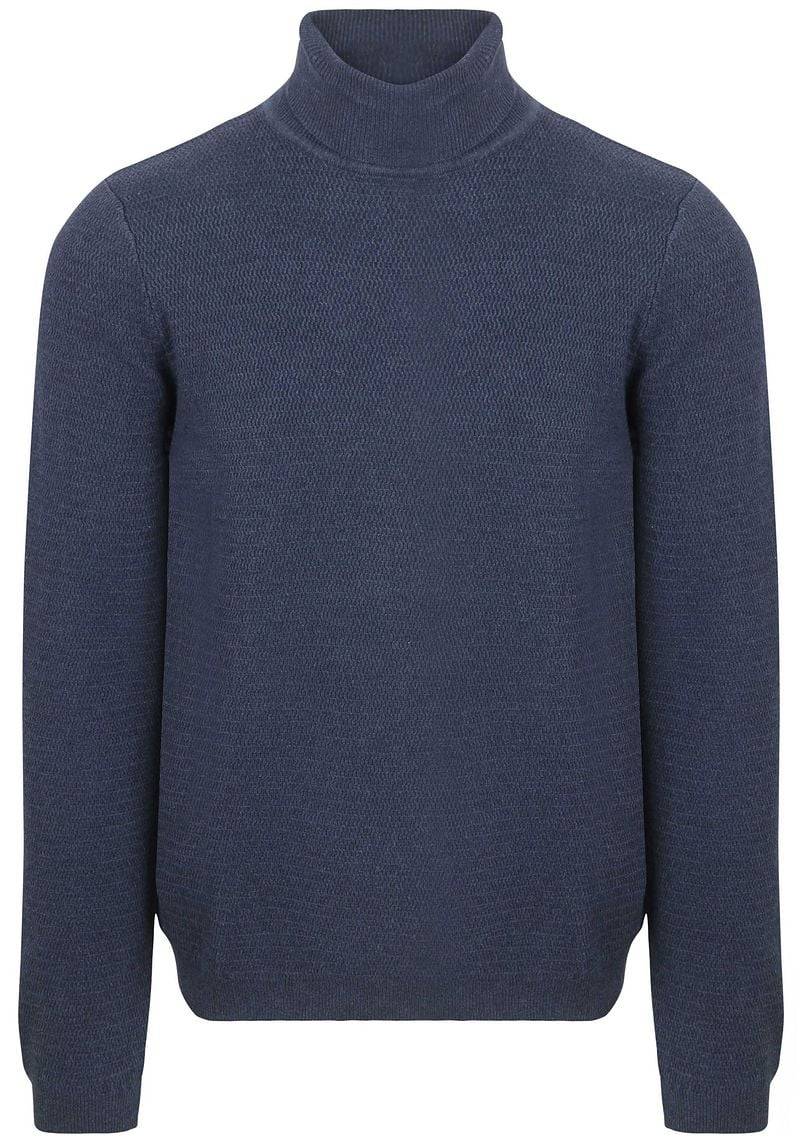 Suitable Rollkragenpullover Structure Melange Navy - Größe XL von Suitable