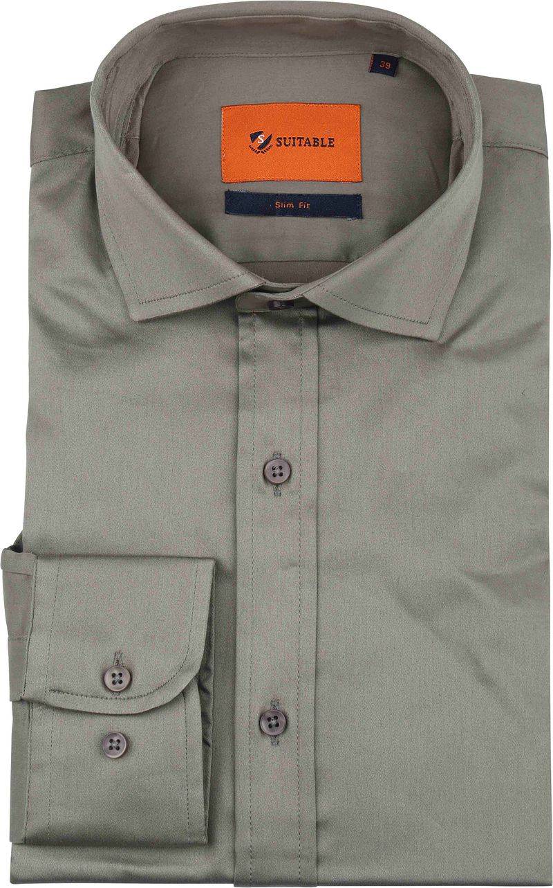 Suitable Satin Hemd Grau - Größe 39 Suitable Satin Hemd Grau - Größe 39 von Suitable