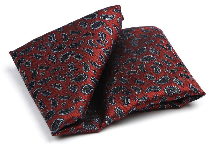 Suitable Seide Einstecktuch Paisley Bordeaux - von Suitable
