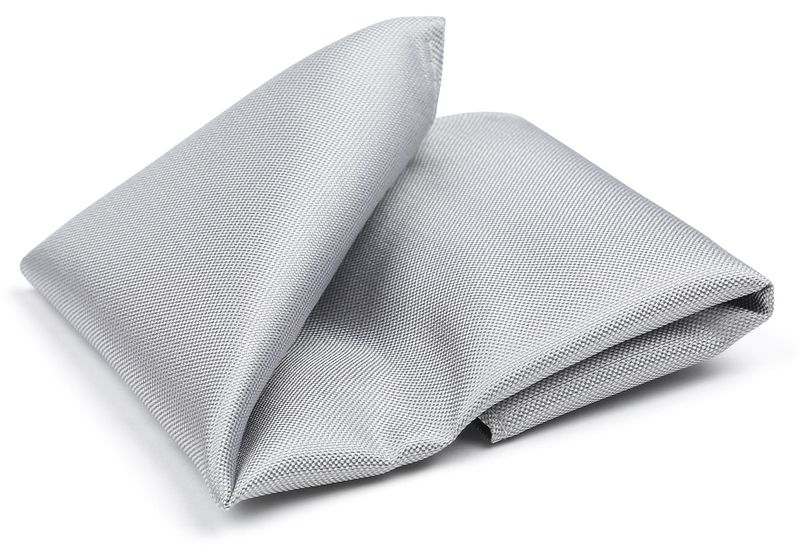 Suitable Seide Einstecktuch Silber - von Suitable