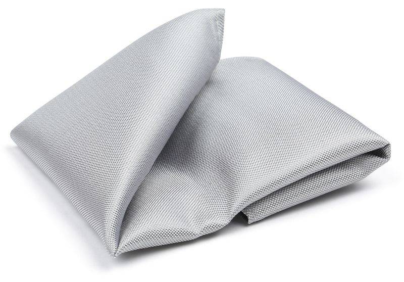 Suitable Seide Einstecktuch Silber - von Suitable