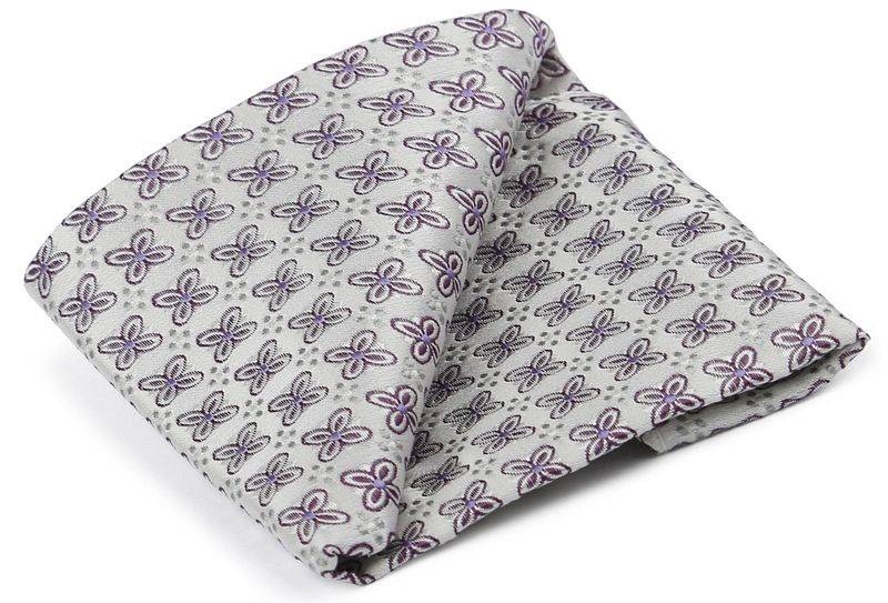 Suitable Seidenkrawatte Blumen Weiß - von Suitable