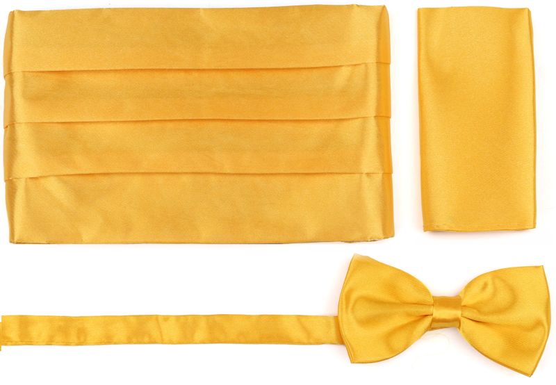 Suitable Set Kummerbund Flieg Einstecktuch Gelb - von Suitable