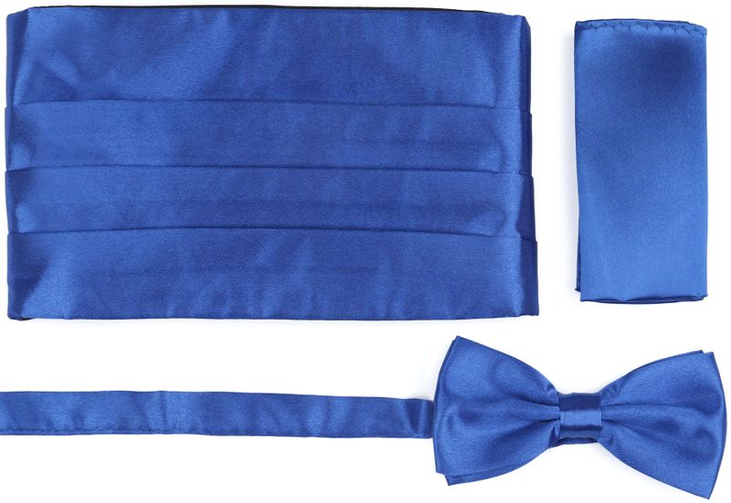 Suitable Set Kummerbund Flieg Einstecktuch Kobaltblau - von Suitable