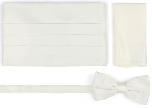 Suitable Set Kummerbund Flieg Einstecktuch Set Off White - Herren - Bekleidung - von Suitable