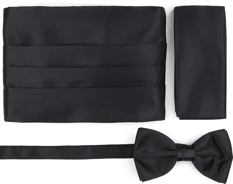 Suitable Set Kummerbund Flieg Einstecktuch Set Schwarz - von Suitable