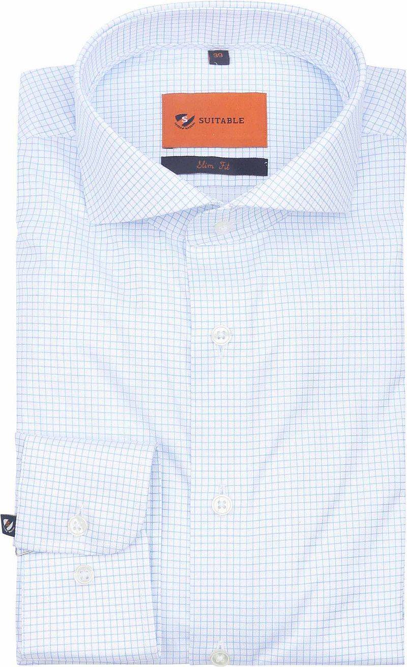 Suitable Shirt Stripe Light Blue Non Iron - Größe 39 von Suitable