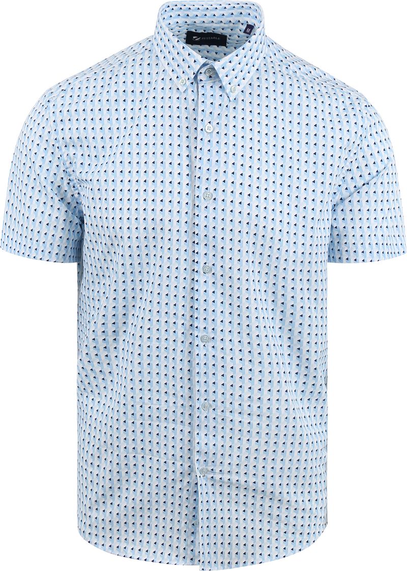 Suitable Short Sleeve Hemd Druck Blau - Größe XL von Suitable