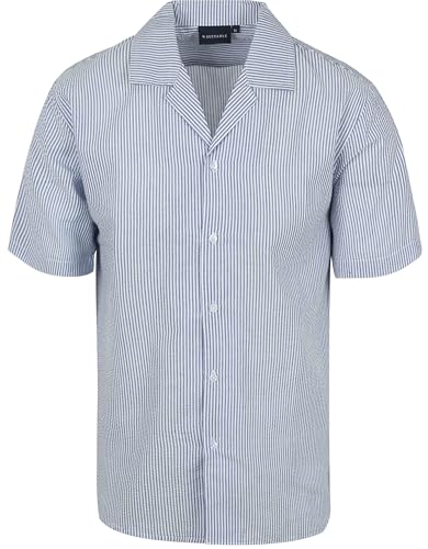 Suitable Short Sleeve Hemd Stripe Seersucker Hellblau - Grösse L - Herren - Bekleidung - Regular-fit - Polyester - Suitable Short Sleeve Hemd Stripe Seersucker Hellblau - Grösse L - Herren - Bekleidung - Regular-fit - Polyester - von Suitable