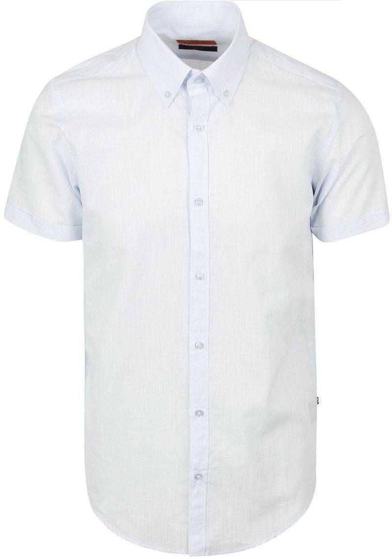 Suitable Short Sleeves Hemd Cotton Slub Hellblau - Größe L von Suitable