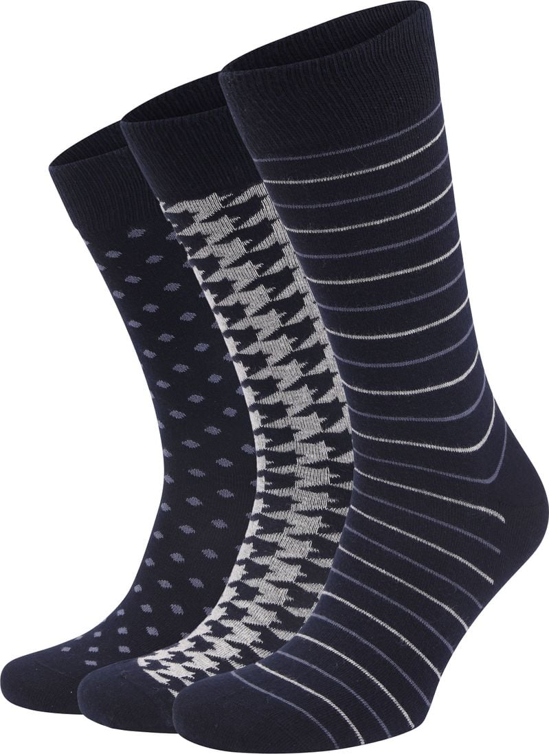 Suitable Socken 3-Pack Druck Navy - Größe 42-46 von Suitable