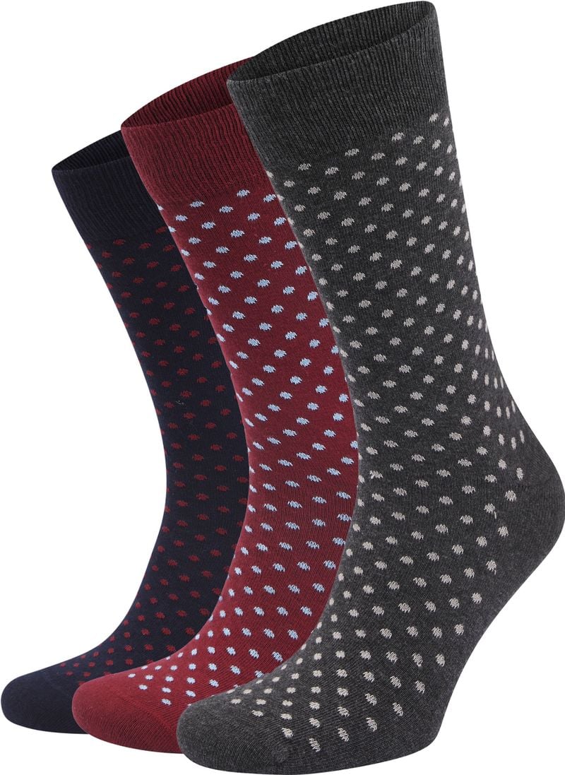 Suitable Socken 3-Pack Polka Dots Mehrfarbig - Größe 42-46 von Suitable