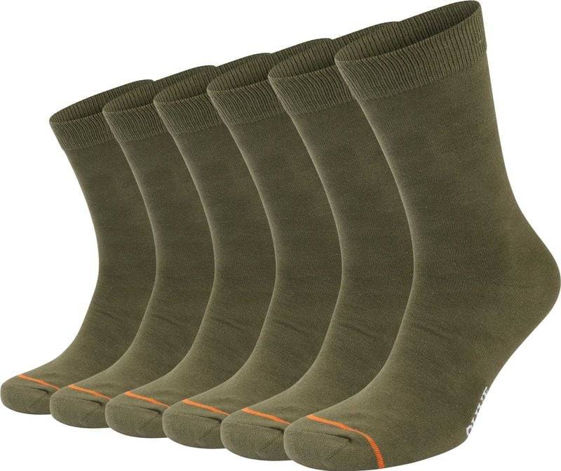 Suitable Socken 6 Paare Bio Olivgrün - Größe 42-46 von Suitable