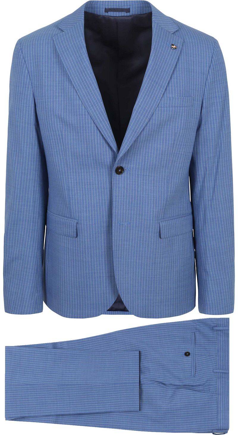 Suitable Strato Ossi Suit Wool Blau - Größe 54 von Suitable