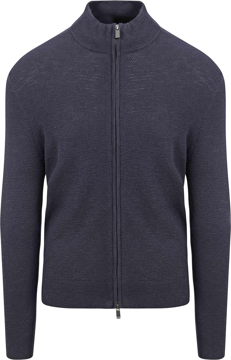 Suitable Strickjacke Struktur Navy - Größe 3XL von Suitable