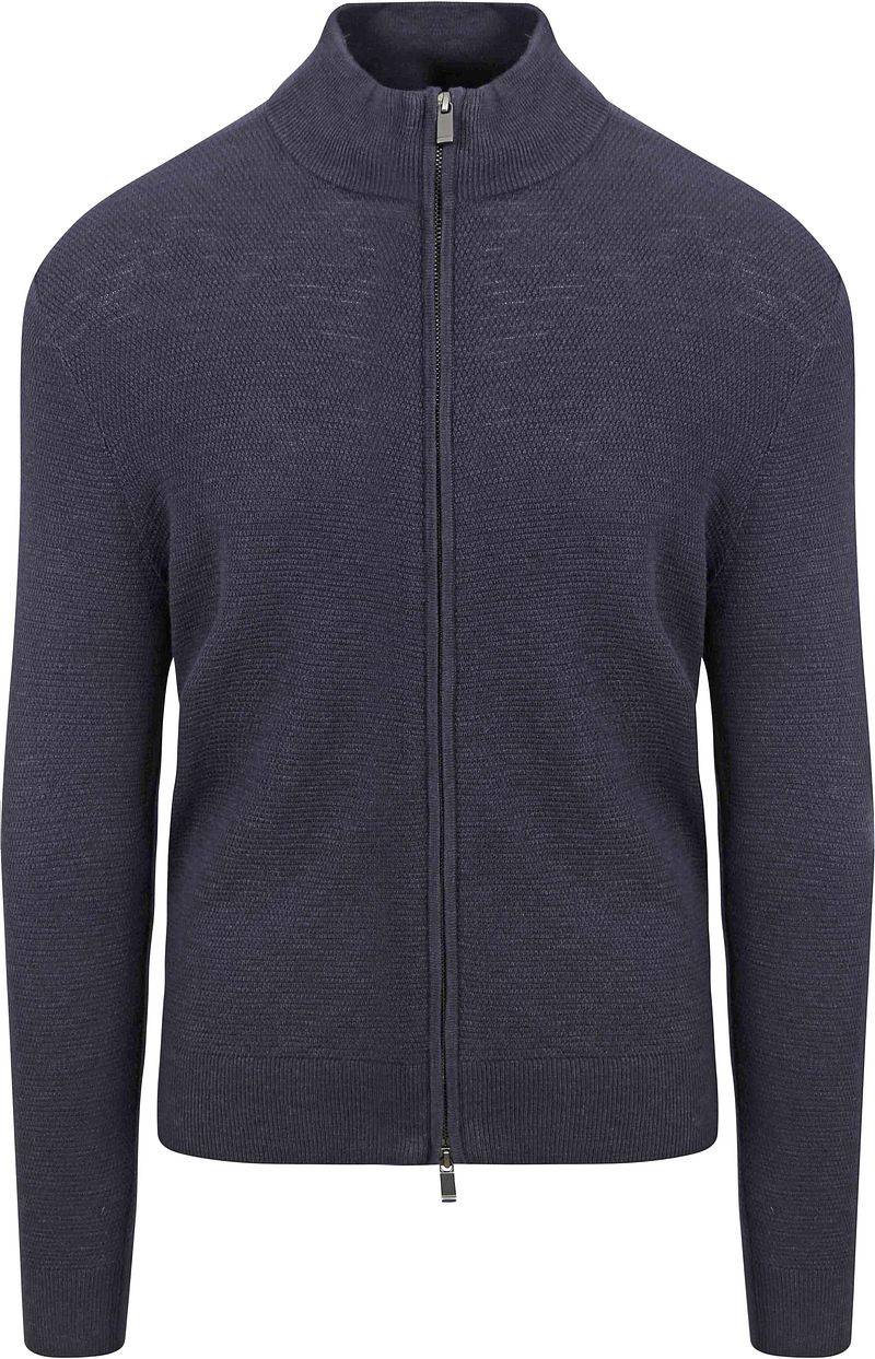 Suitable Strickjacke Struktur Navy - Größe L von Suitable