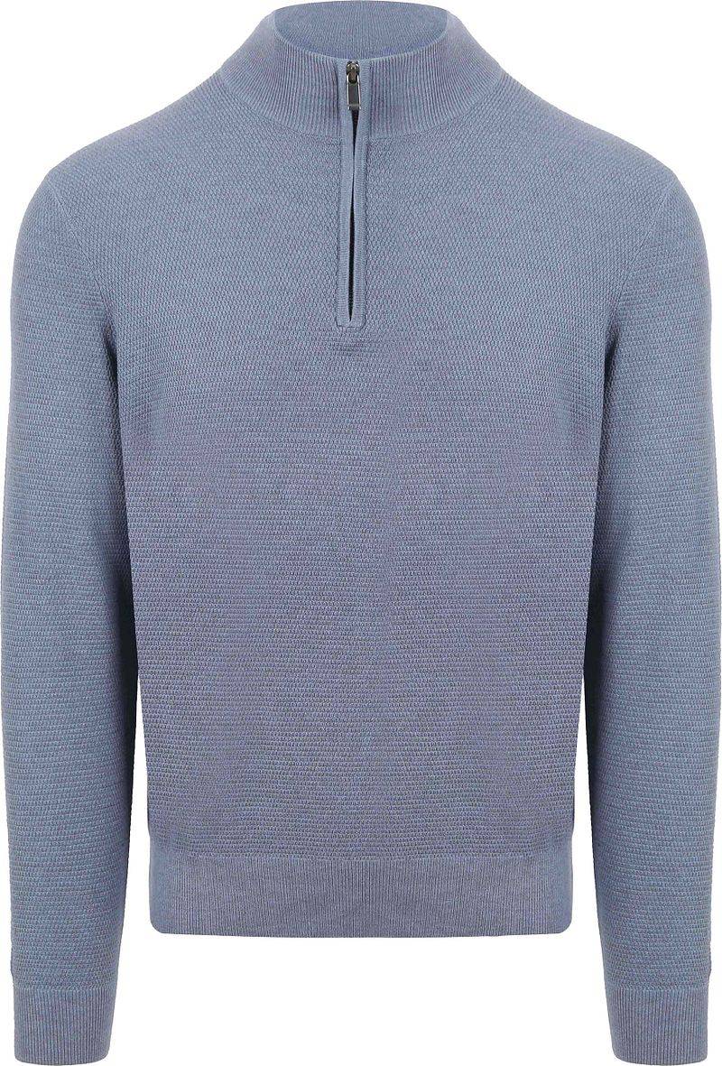 Suitable Structure Half Zip Pullover Blau - Größe XXL von Suitable