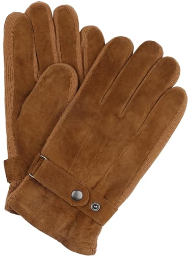Suitable Suede Handschuh Camel - Grösse 9.5 - Herren - Bekleidung - - Leder - Perfekt für Herbst und Winter von Suitable