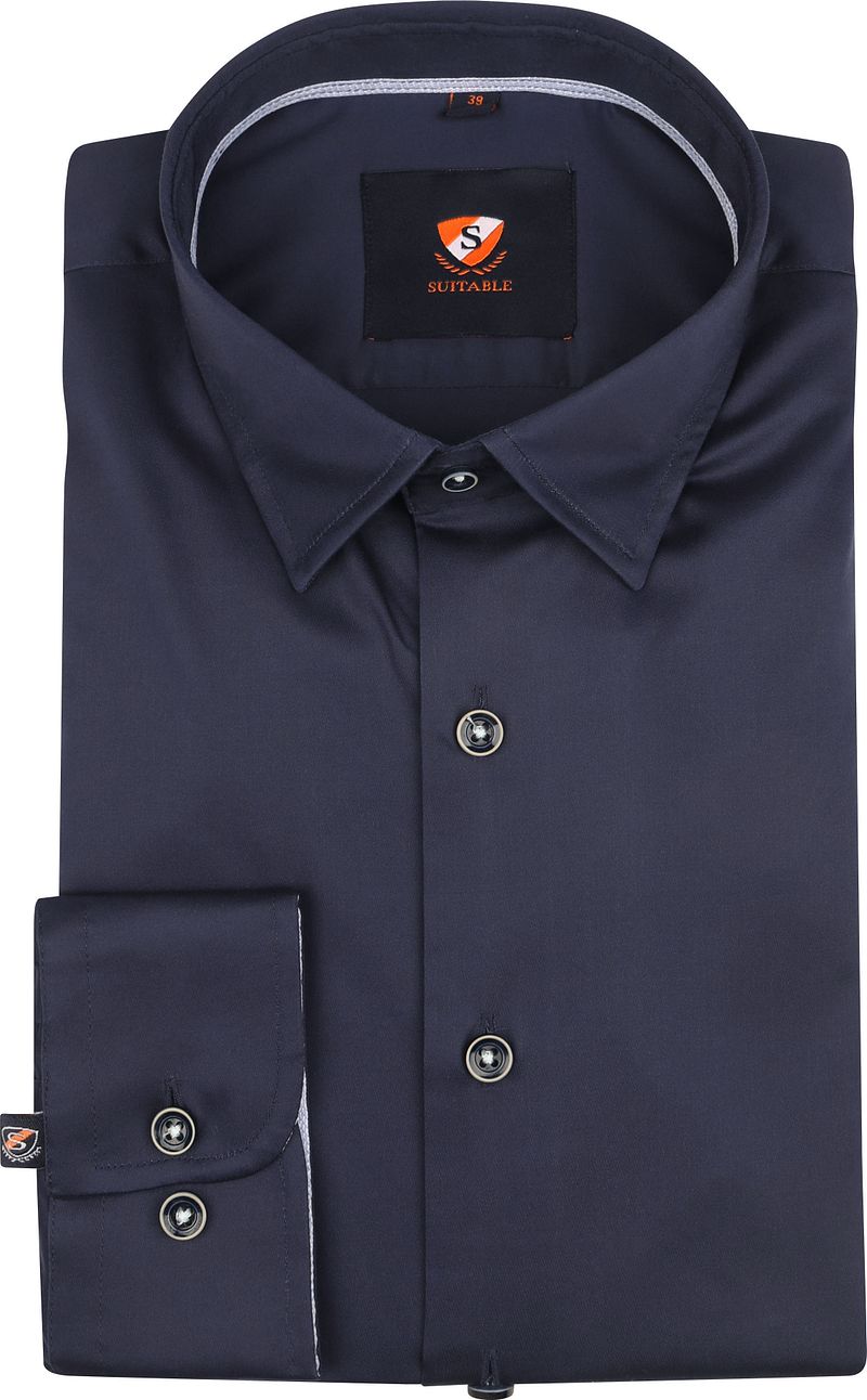 Suitable Twill Hemd Dunkelblau - Größe 41 Suitable Twill Hemd Dunkelblau - Größe 41 von Suitable
