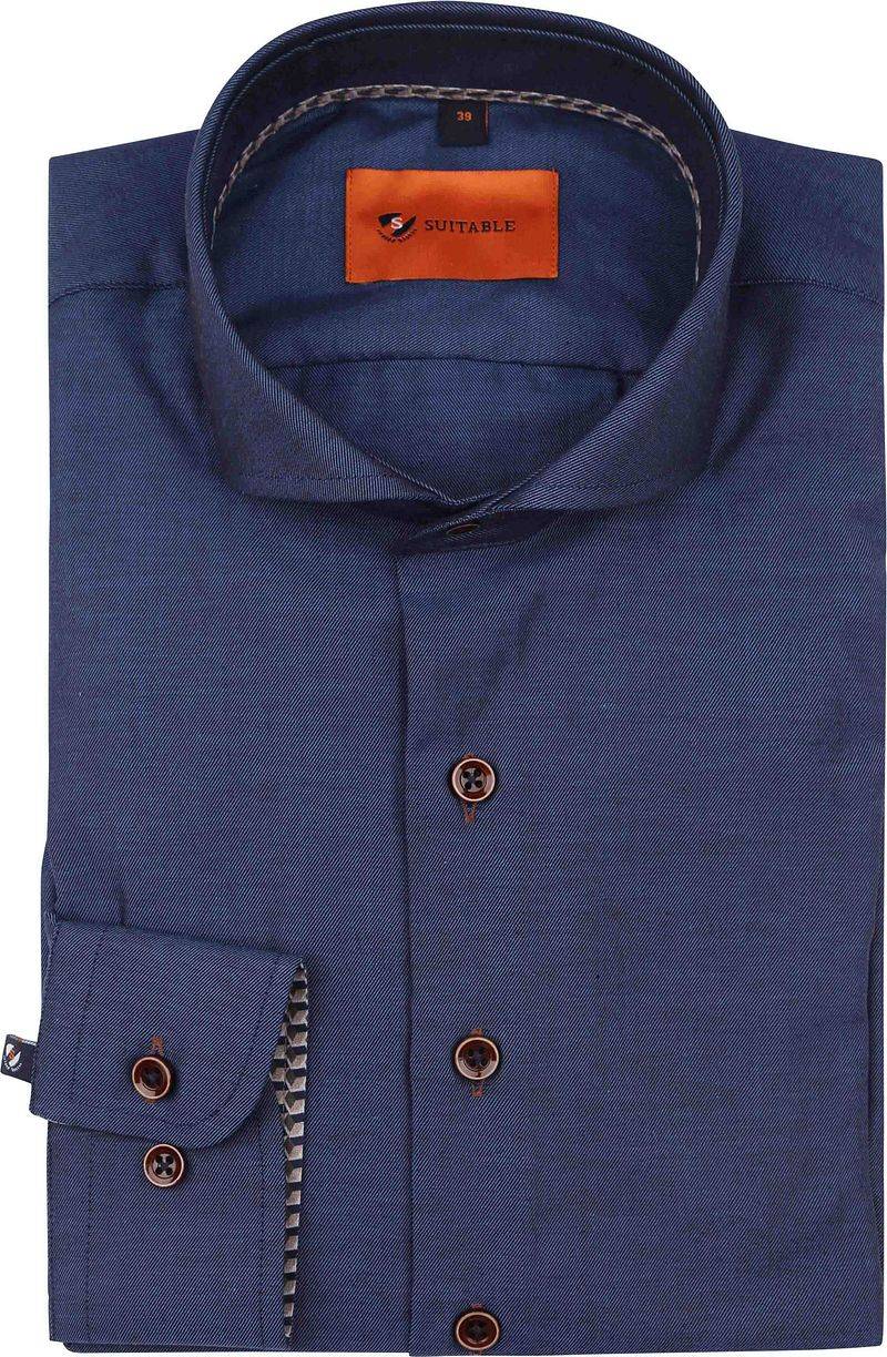 Suitable Twill Hemd Indigoblau - Größe 38 von Suitable
