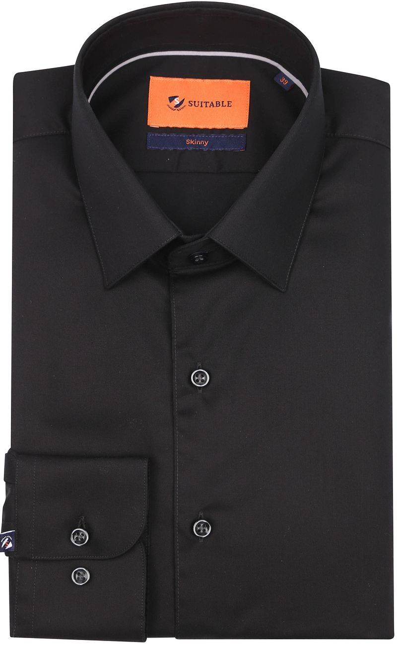 Suitable Twill Hemd Schwarz - Größe 38 Suitable Twill Hemd Schwarz - Größe 38 von Suitable