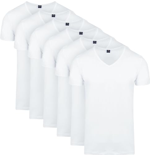 Suitable Vita T-Shirt V-Ausschnitt Weiß 6-Pack - Grösse L - Herren - Bekleidung - von Suitable