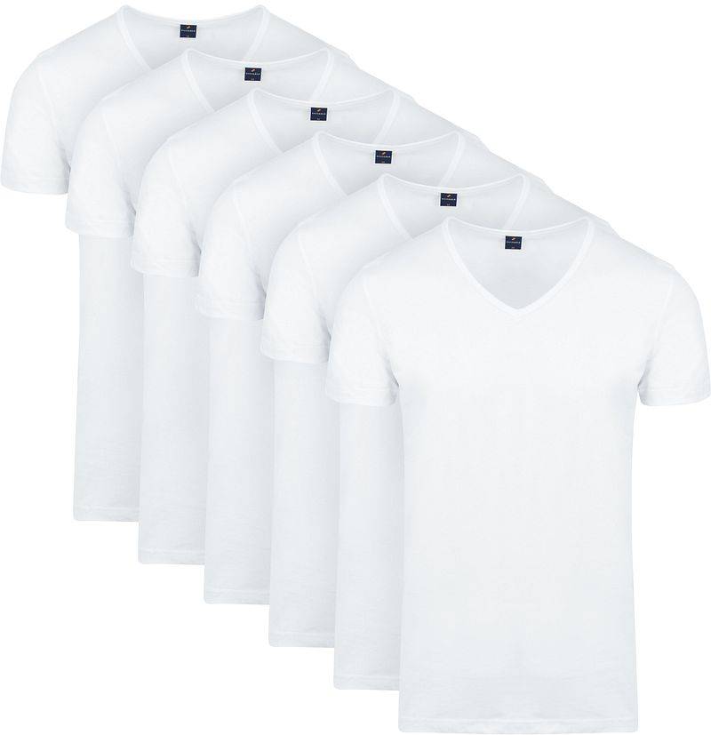 Suitable Vita T-Shirt V-Ausschnitt Weiß 6-Pack - Größe XL von Suitable