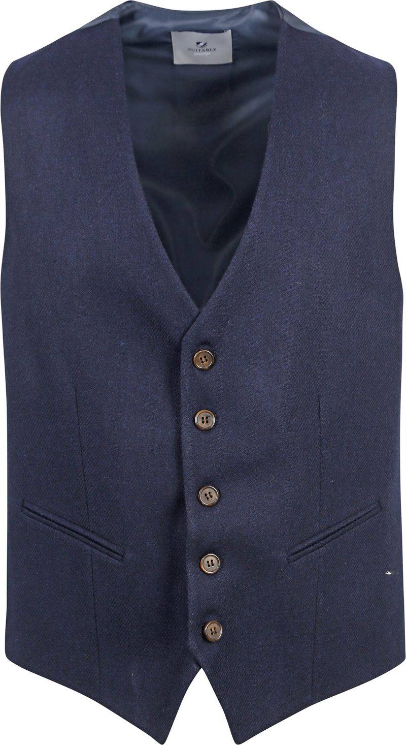 Suitable Weste Tweed Navy - Größe 46 von Suitable