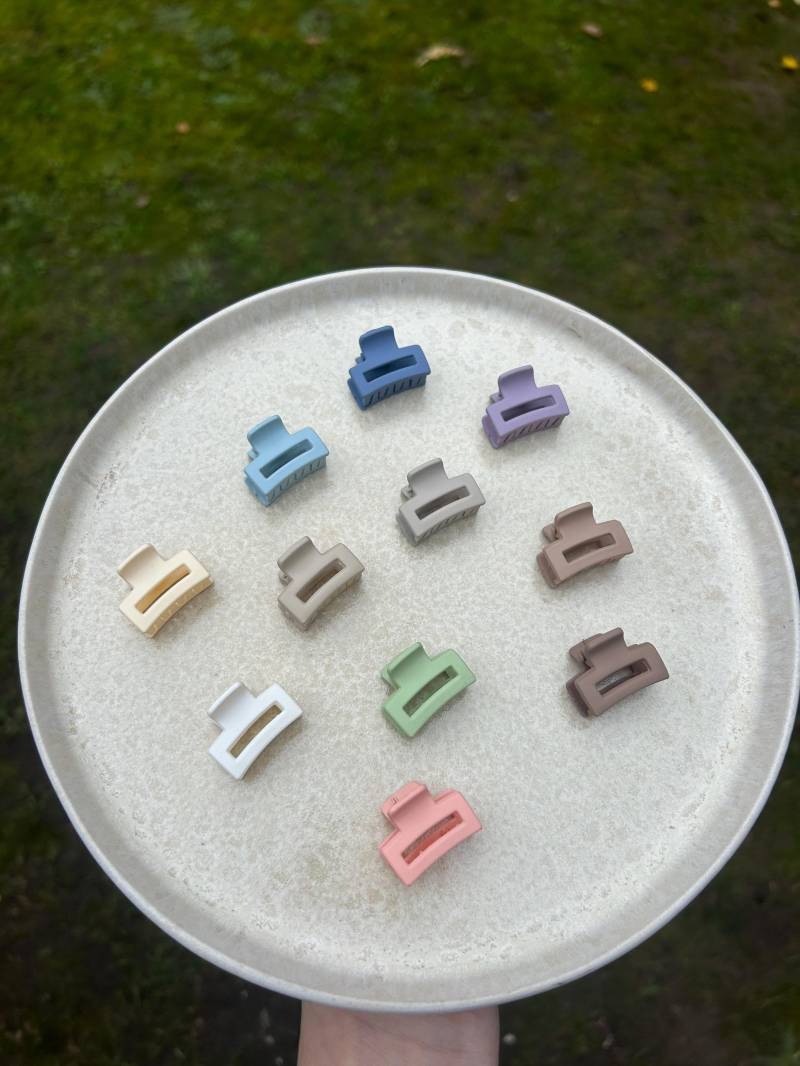 Haarklammer Matt Extra Mini, Luxury Haarclip, Geschenk, Haar Accessoires Frauen Frisur Half Up Haare Spange Hair Clip Klammer Mini von Suitcaselovers