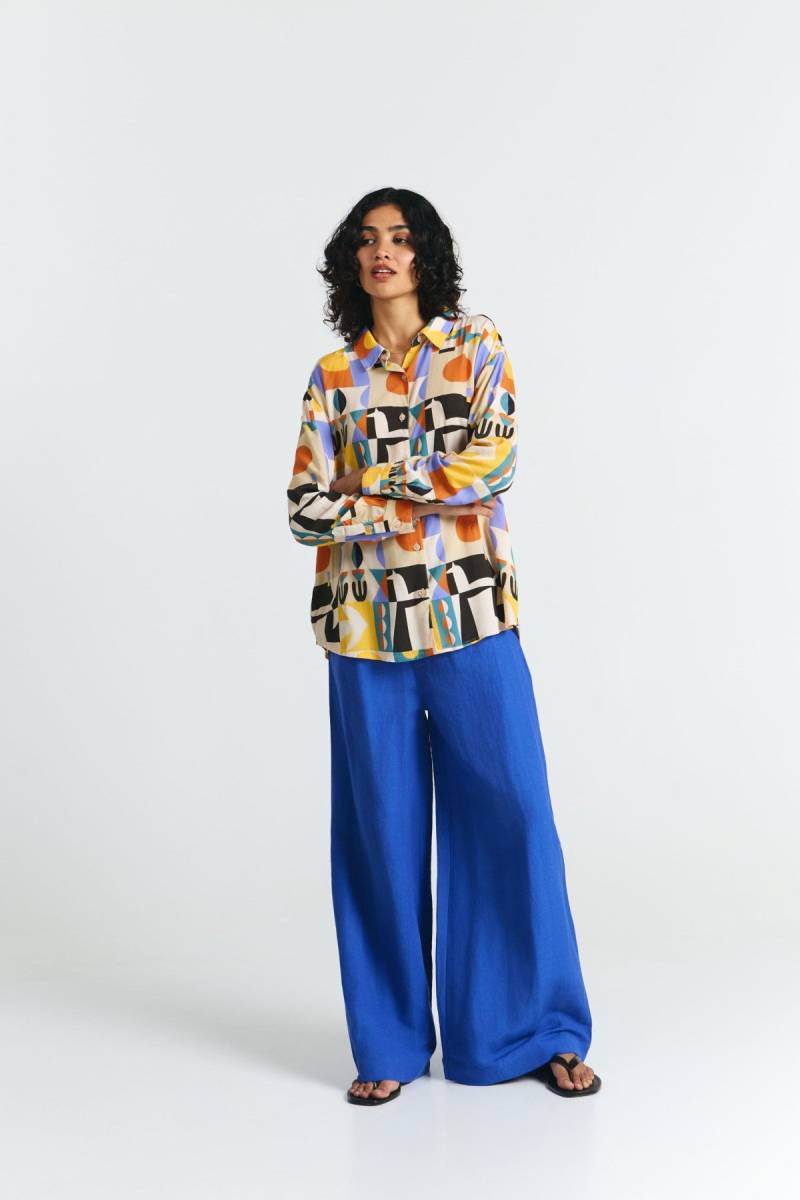 Bluse Iya Print Vibes Orange von Suite13lab