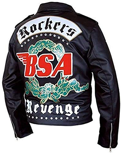 Herren BSA Faith Rockers George Michael Revenge schwarz Kunstleder Jacke, Kunstleder, L von Suiting Style