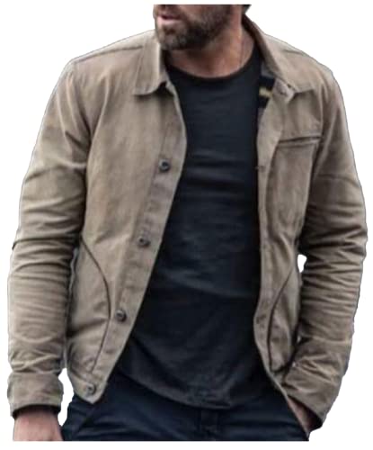 Herren Project Adam Jacke | Ryan Reynolds Khaki leichte Baumwolljacke, khaki, L von Suiting Style