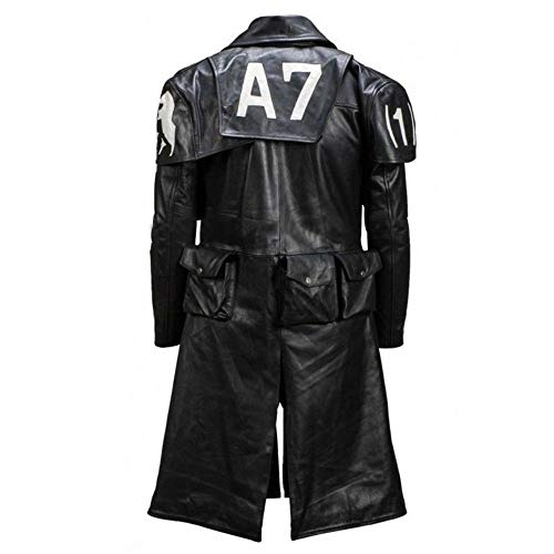Suiting Style Herren NCR Fallout Veteran Ranger Armor Black Leather New Vegas A7 Trenchcoat Cosplay Kostüm, Leder, L von Suiting Style