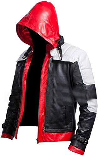 Suiting Style Herren Superheld Red Hood Lederjacke + Weste Batman Arkham Knight Jason Todd 2 in 1 Bikerjacke, mehrfarbig, XXL Suiting Style Herren Superheld Red Hood Lederjacke + Weste Batman Arkham Knight Jason Todd 2 in 1 Bikerjacke, mehrfarbig, XXL von Suiting Style