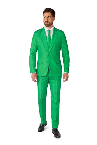 Suitmeister Partykostüme für Herren - Einfarbiger Anzug für Kostüme für Karneval, Halloween-Partys und Themenpartys - Grün, Größe M von Suitmeister